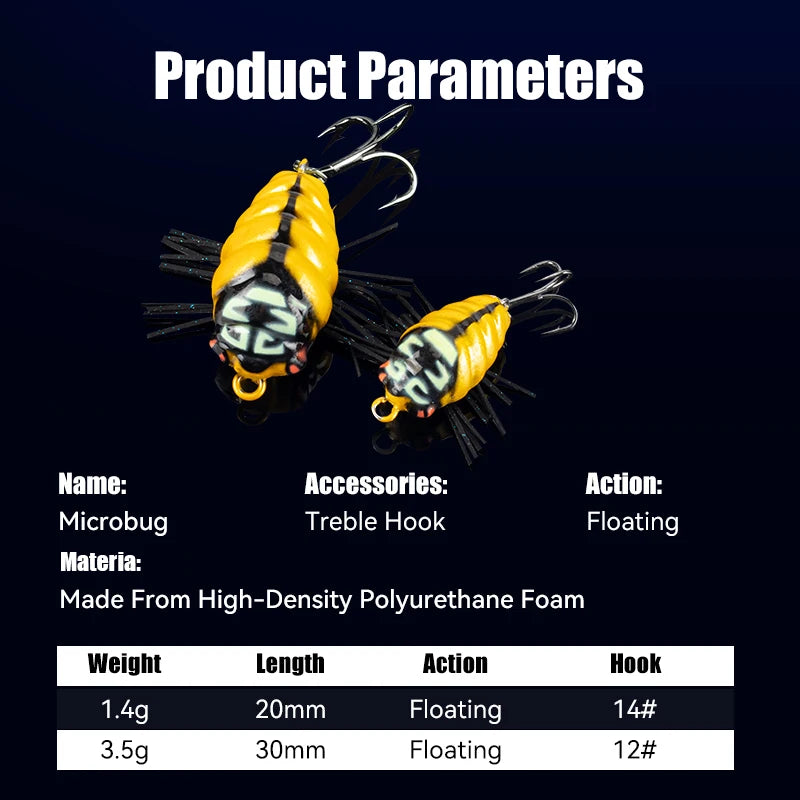 Leurre Insecte Flottant Topwater