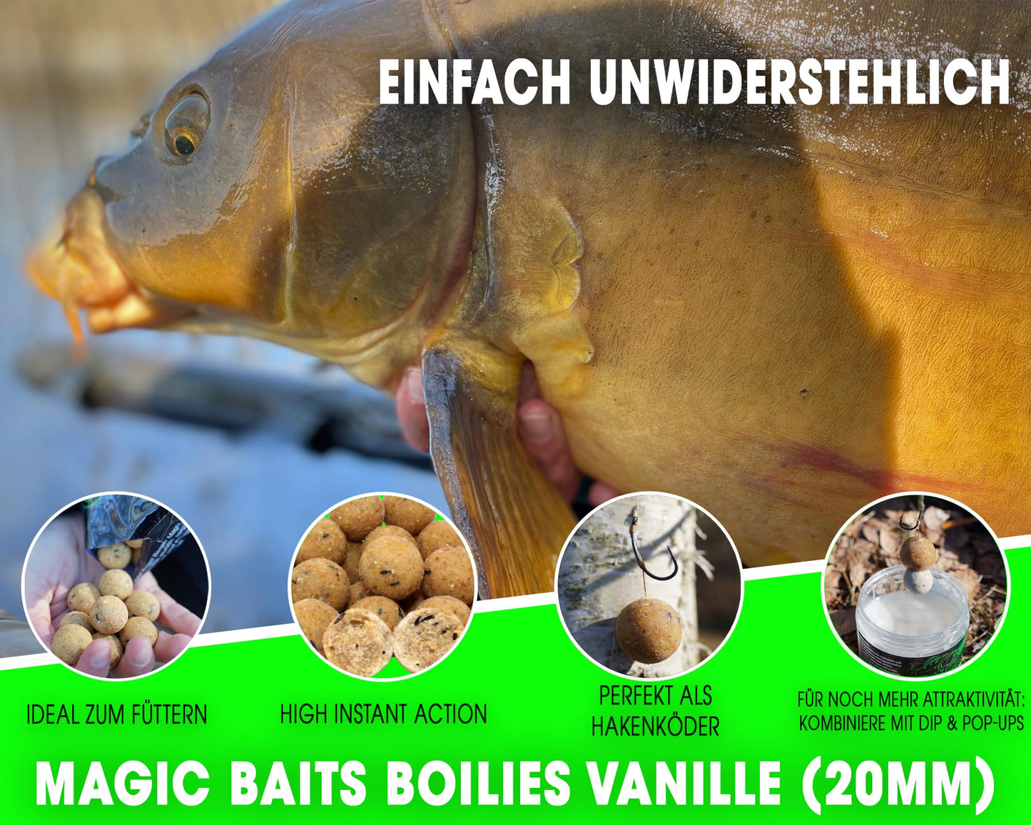 Bouilettes, 1 kg, Vanille, 20 mm