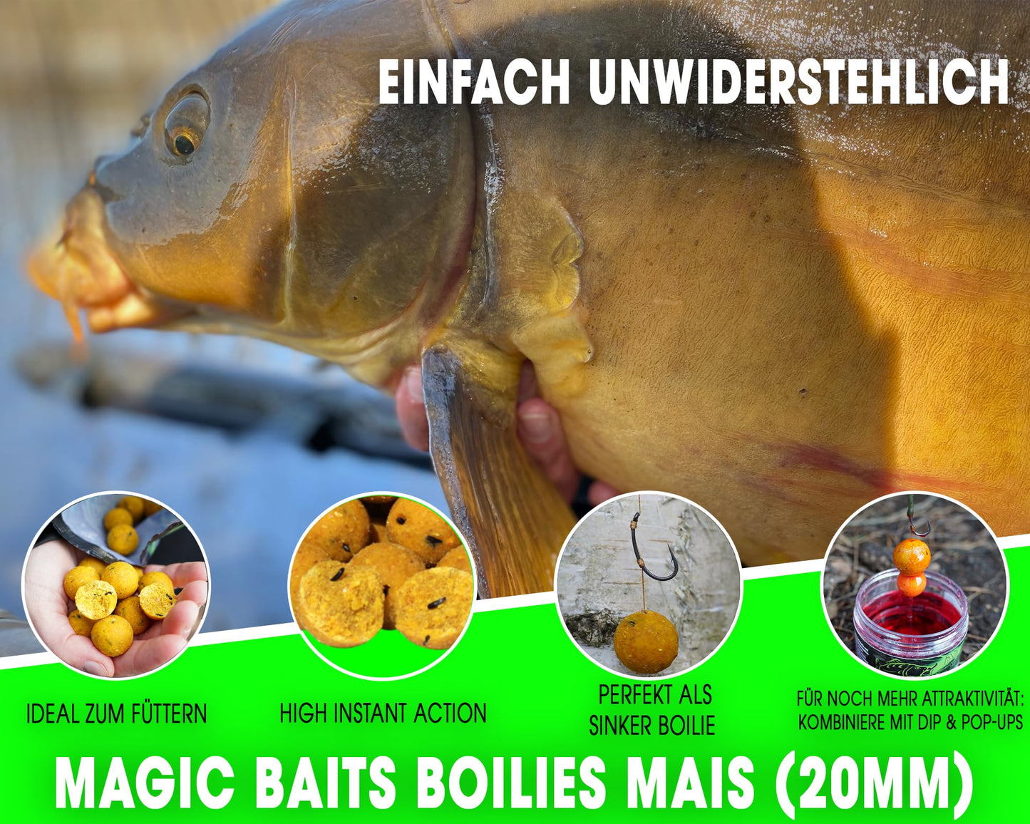 Bouilettes, 1 kg, Mais, 20 mm