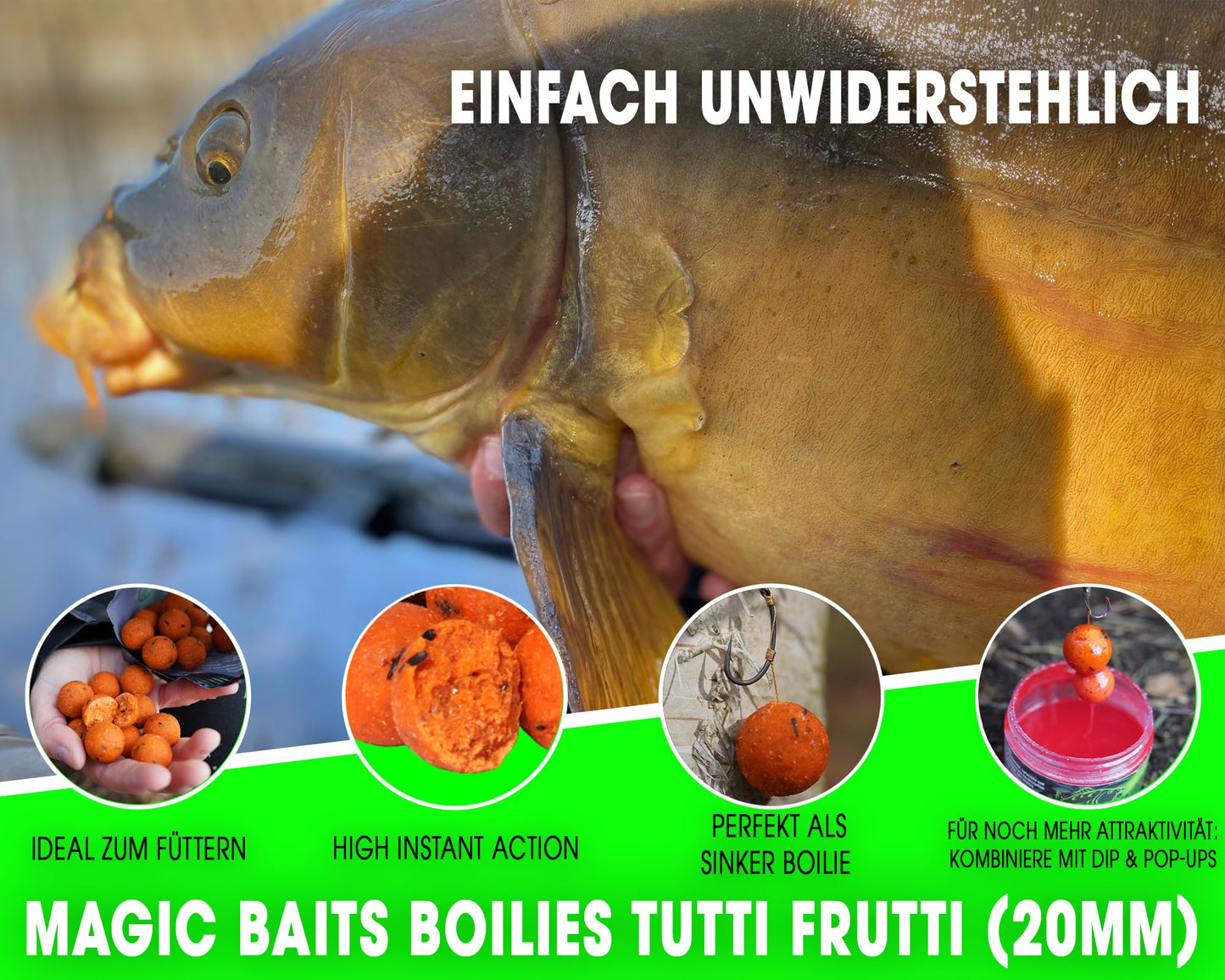 Bouilettes, 1 kg, Tutti Frutti, 20 mm